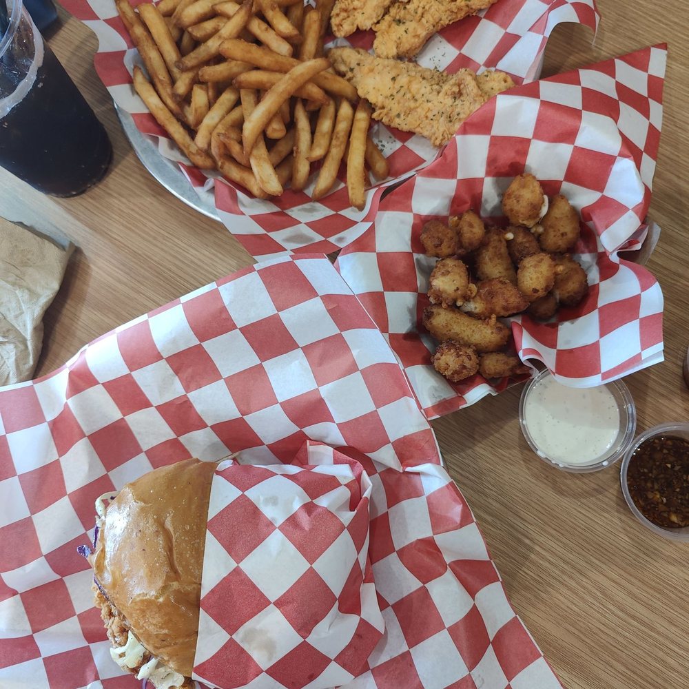 Mighty Chick Sando - Cheese curds and chicken strips - Chicken Wings Near Me - Bedford, Texas