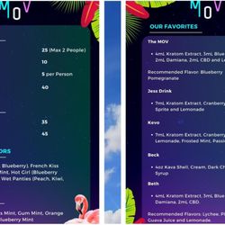 Mo-V lounge - Menu. Hookah. Our Drink Favorites.