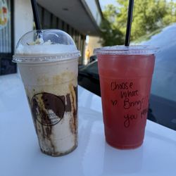 Snickers protein shake and mega tea!