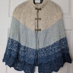 The Cashmere Cape - The final product after following the pattern directions.