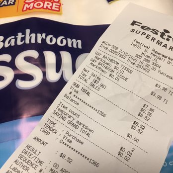 Festival Supermarket - TP Receipt from store. Only place that has it in Kendall! - Grocery Near Me - Miami, Florida