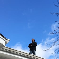 Accurate Inspection and Consulting - Markus inspecting our roof (shingles, chimneys, gutters etc.)