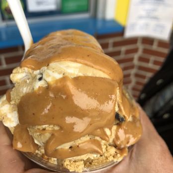 The Dairy Corner - Beach Bonfire S'mores with peanut butter sauce on top! - Ice Cream & Frozen Yogurt Near Me - Scarborough, Maine The Dairy Corner - Beach Bonfire S'mores with peanut butter sauce on top! - Ice Cream & Frozen Yogurt Near Me - Scarborough, Maine