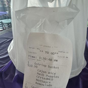 LA Crawfish Shack - Receipt - Cajun/Creole Near Me - Houston, Texas