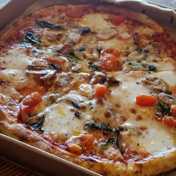 Blaze Pizza - The Red Vine pizza with shredded mozzarella and mushrooms added. - Pizza Near Me - Carlsbad, California Blaze Pizza - The Red Vine pizza with shredded mozzarella and mushrooms added. - Pizza Near Me - Carlsbad, California