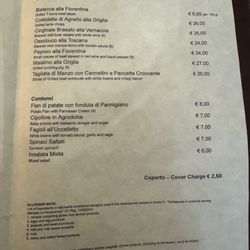 La Mangiatoia - Food menu