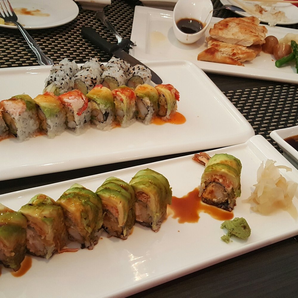 Ginza Sushi - Summer roll, Ginza roll, California Roll, and Chicken Teriyaki - Japanese Near Me - Cypress, Texas Ginza Sushi - Summer roll, Ginza roll, California Roll, and Chicken Teriyaki - Japanese Near Me - Cypress, Texas
