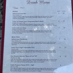 Lia’s Bella Cucina - Drink menu