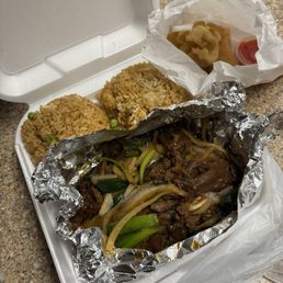 Mongolian beef lunch Mongolian beef lunch