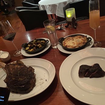 Bin 54 Steak & Cellar - Tomahawk, Brussels Sprouts, Scalloped Potatoes, 6 o Filet Mignon - Steakhouses Near Me - Chapel Hill, North Carolina Bin 54 Steak & Cellar - Tomahawk, Brussels Sprouts, Scalloped Potatoes, 6 o Filet Mignon - Steakhouses Near Me - Chapel Hill, North Carolina