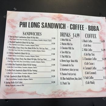 Phi Long Sandwich - Menu - Sandwiches Near Me - San Francisco, California Phi Long Sandwich - Menu - Sandwiches Near Me - San Francisco, California