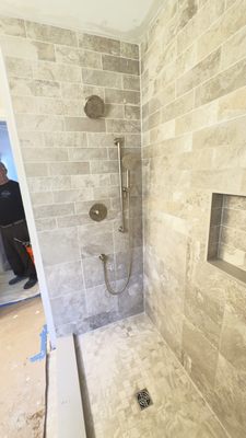 New Construction- Shower Project - Here are photos from our process through construction and final results New Construction- Shower Project - Here are photos from our process through construction and final results