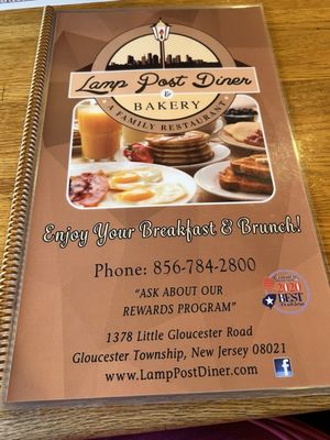 Menu photo 4 Lamp Post Diner Clementon, NJ