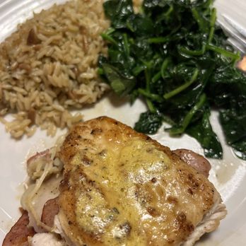 Trail Boss Steak & Grill - Chicken cordon bleu with rice pilaf and spinach - Steakhouses Near Me - Bandera, Texas Trail Boss Steak & Grill - Chicken cordon bleu with rice pilaf and spinach - Steakhouses Near Me - Bandera, Texas