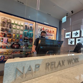 Minute Suites - he front desk of nap relax world - Airport Lounges Near Me - Nashville, Tennessee Minute Suites - he front desk of nap relax world - Airport Lounges Near Me - Nashville, Tennessee