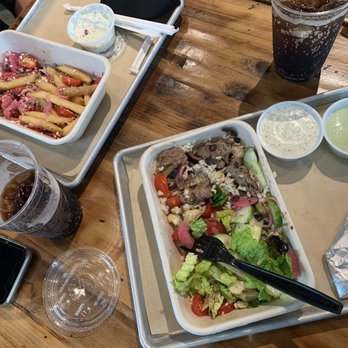 Kefi Fast Fresh Mediterranean - Food was so good I forgot to take a before photo! I enjoyed the beef with veggies - Mediterranean Near Me - Bend, Oregon Kefi Fast Fresh Mediterranean - Food was so good I forgot to take a before photo! I enjoyed the beef with veggies - Mediterranean Near Me - Bend, Oregon
