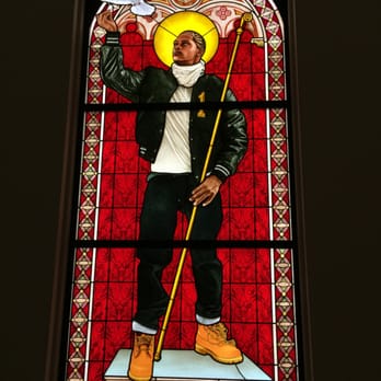 Brooklyn Museum - Stained glass by Kehinde Wiley - April, 2015 - Art Museums Near Me - Brooklyn, New York