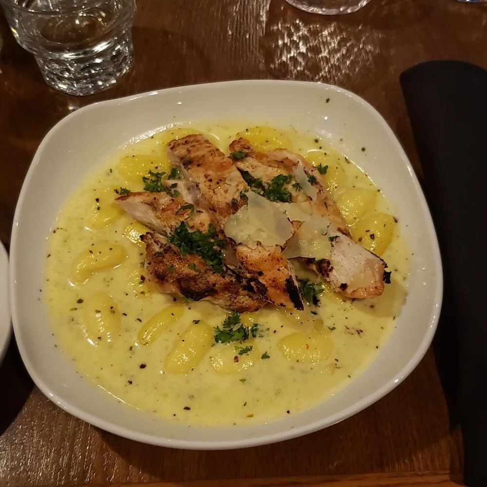 Pour Wine Bar & Bistro - Gnocchi with grilled chicken - Wine Bars Near Me - Champlin, Minnesota Pour Wine Bar & Bistro - Gnocchi with grilled chicken - Wine Bars Near Me - Champlin, Minnesota