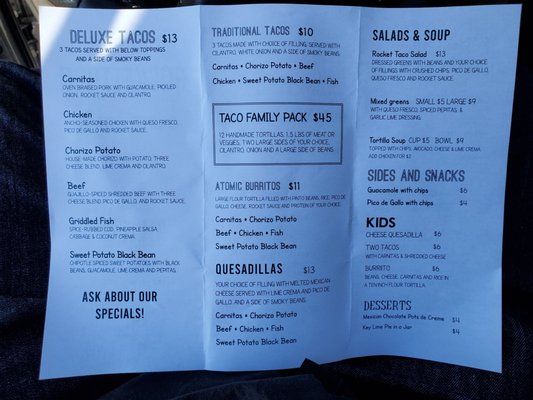 Menu photo 3 Rocket Taco Freeland, WA