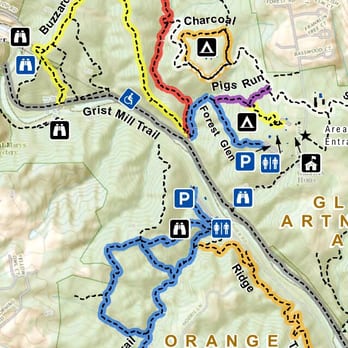 Patapsco Valley State Park - Map of the Hilton area trails - Parks Near Me - Ellicott City, Maryland