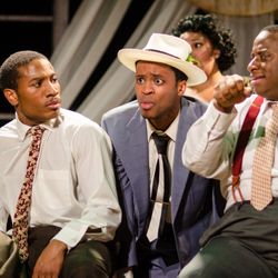 Derrion Brown, Marques Causey, Ericka Wade, & James Carrington in THE BALLAD OF EMMETT TILL (2015) Photo by Ross E. Zentner