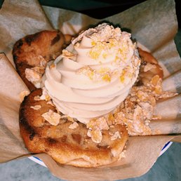 Crushed milk chocolate chip cookies with soft serve and frosties!! Crushed milk chocolate chip cookies with soft serve and frosties!!