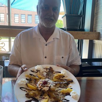 Lupe's - Plantain and peaches dessert flambéd with rum. - Bars Near Me - Corvallis, Oregon