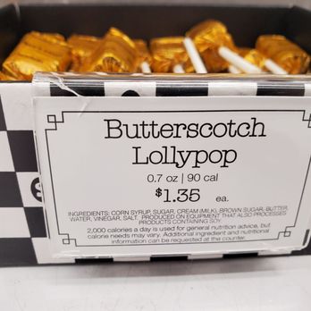 See's Candies - Butterscotch Lollypop ($1.35 each) as of Sept. 12, 2023. - Candy Stores Near Me - Honolulu, Hawaii See's Candies - Butterscotch Lollypop ($1.35 each) as of Sept. 12, 2023. - Candy Stores Near Me - Honolulu, Hawaii