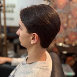 Delilah Salon - Haircut: Taper Fade taper fade with layered side swept top