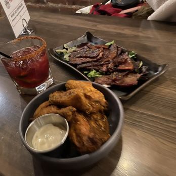 Brick & Bourbon - Wings and bacon flight - New American Near Me - Stillwater, Minnesota