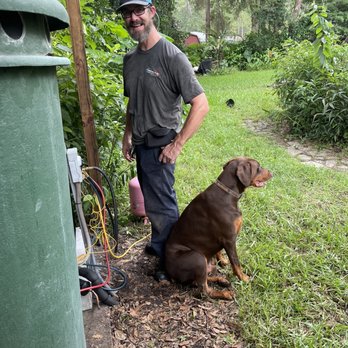 Thermal Engineers - Chris enjoying his new friend Broudy. - Heating & Air Conditioning/HVAC Near Me - Jacksonville, Florida Thermal Engineers - Chris enjoying his new friend Broudy. - Heating & Air Conditioning/HVAC Near Me - Jacksonville, Florida