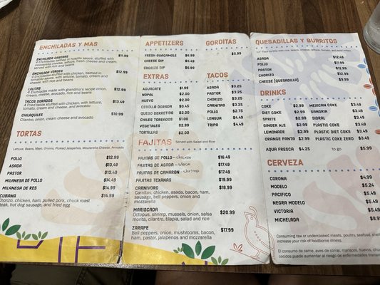 Menu photo 2 Savory Mexican Restaurant Cumming, GA