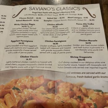 Saviano's Italian Kitchen - Lunch menu - Italian Near Me - Euless, Texas