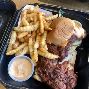 Dave's Hot Chicken - #3: 1 slider, 1 tender - Medium - Chicken Shop Near Me - Chicago, Illinois