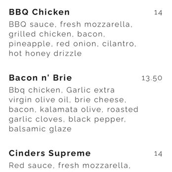 Cinders Wood Fired Pizza - Pizza Near Me - Redding, California