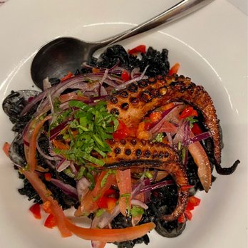Mikhuna Japanese-Peruvian Cuisine - Black ink Paella (off menu) - Japanese Near Me - Mcallen, Texas Mikhuna Japanese-Peruvian Cuisine - Black ink Paella (off menu) - Japanese Near Me - Mcallen, Texas