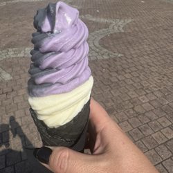 Vanilla nut in charcoal cone