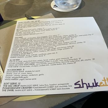 Shukette - Menu - Middle Eastern Near Me - New York, New York
