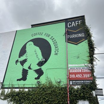 Coffee For Sasquatch - Poster located in the parking lot - Coffee & Tea Near Me - Los Angeles, California Coffee For Sasquatch - Poster located in the parking lot - Coffee & Tea Near Me - Los Angeles, California