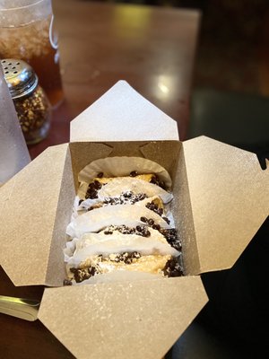 Photo of La Bella Pizza - Chula Vista, CA, US. 3 Mama Kitty's Mini Cannolis YUMMM!