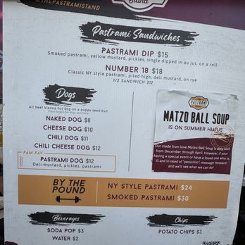 The Pastrami Stand - Menu - Sandwiches Near Me - San Diego, California