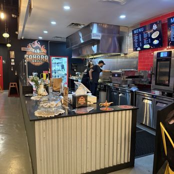 Sahara Grill - Ordering area and cooking area - Middle Eastern Near Me - Miami, Florida