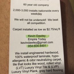 Business card of empire today fraud salesmen. Don't even call These people Business card of empire today fraud salesmen. Don't even call These people