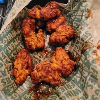 Wingstop - Boneless wings with BBQ sauce. - Chicken Wings Near Me - Sulphur Springs, Texas Wingstop - Boneless wings with BBQ sauce. - Chicken Wings Near Me - Sulphur Springs, Texas