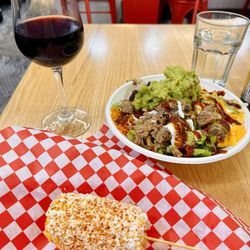 La Chula - Burrito bowl and elote