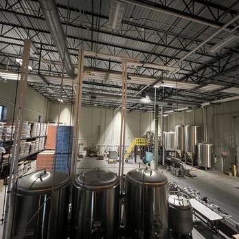 Green Man Brewery - Looking down on brewery from upstairs bar - Breweries Near Me - Asheville, North Carolina