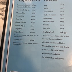 Laura's Cocina - Menu