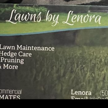 Lawns By Lenora - business card for lawn care business - Lawn Services Near Me Lawns By Lenora - business card for lawn care business - Lawn Services Near Me