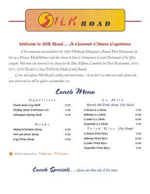 Menu photo 6 Silk Road Gourmet Chinese Pittsburgh, PA