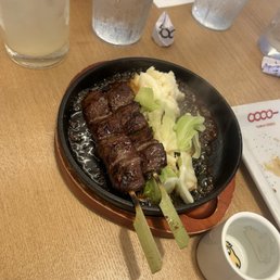 Harami Skewers from the limited time summer 2026 menu Harami Skewers from the limited time summer 2026 menu